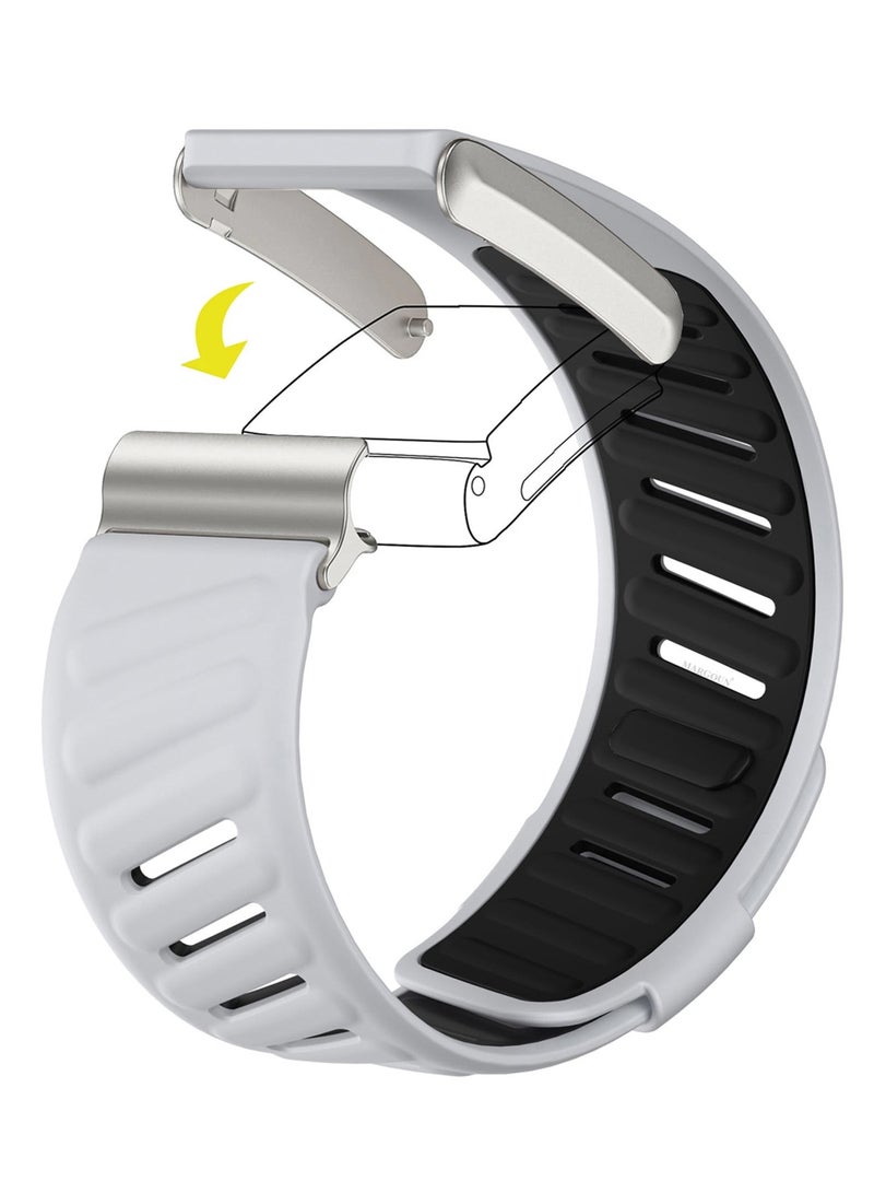 Sports Strap Compatible with Whoop 5.0 Soft and Breathable Silicone Strap Adjustable Replacement Wristbands for Whoop 5.0 Band - Off White - Image 1