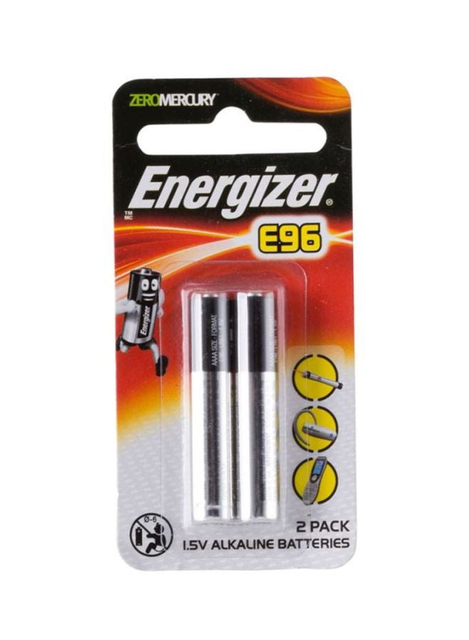 Energizer 2-Piece E96 Alkaline Batteries Silver/Black - Image 1