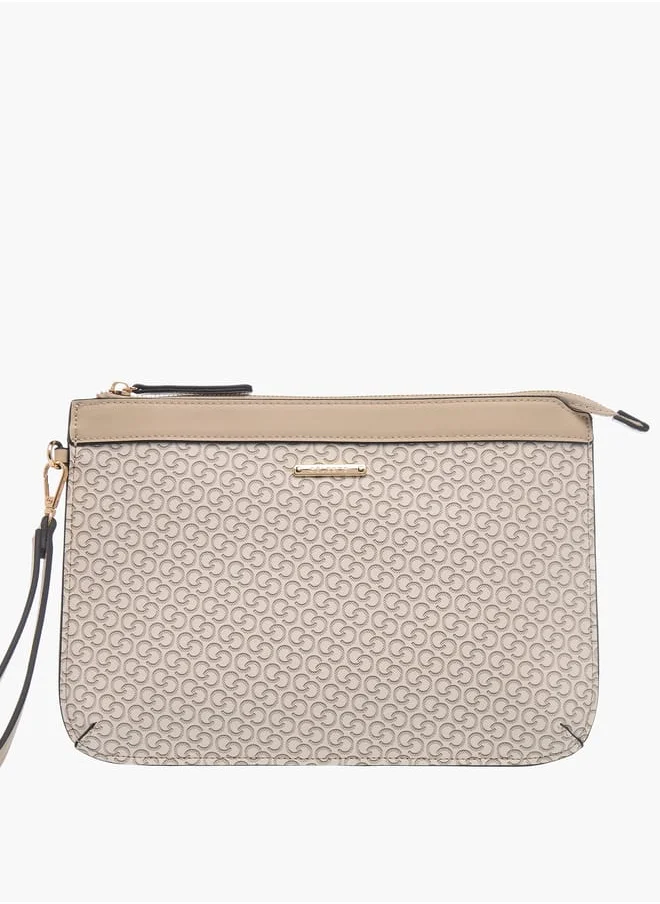 Celeste Womens Monogram Print 4-Piece Bag Set