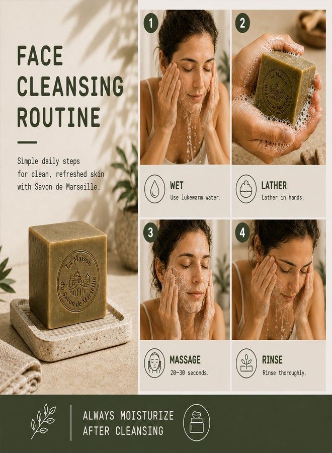 La Maison du Savon de Marseille La Maison du Savon Olive Oil Soap Bar, Savon de Marseille Soap, 21 oz - Image 5