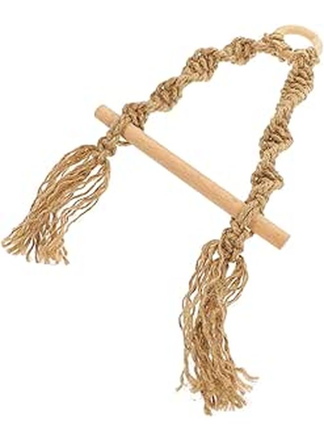 Rustic Spiral Jute Rope Wall Mount Paper Towel Holder For Kitchen Bathroom Home Decor - Image 1