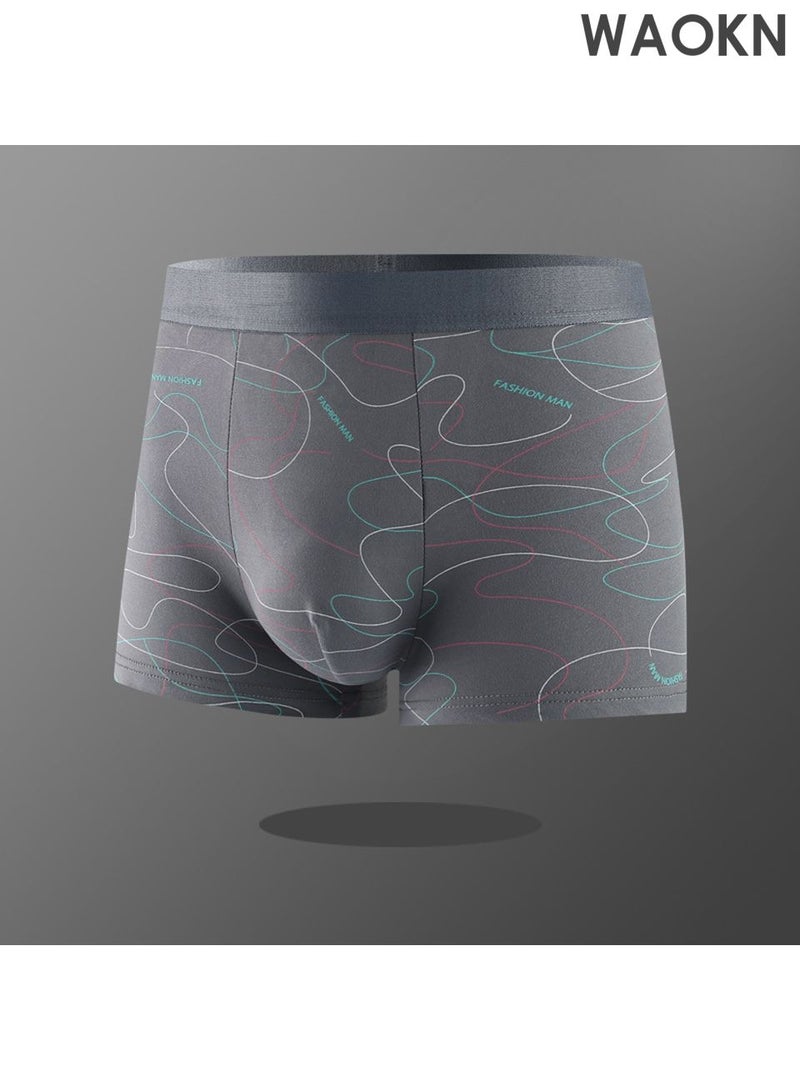 WAOKN 4 Pack Men’s Sort Boxer Briefs & Trunks,High Elasticity Men's Sort Briefs & Trunks Breathable and Comfortable Fashion Anti-Chafing Stretch Cotton, Breathable Stretch Cotton Moisture-Wicking Underwear,Modern Fit Low Rise - Image 4