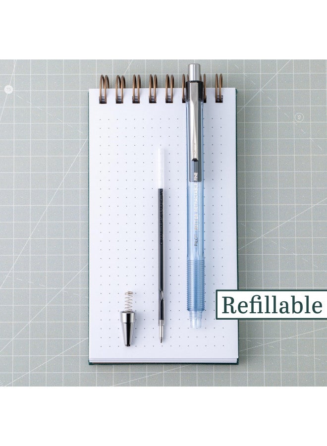 PILOT قلم بايلوت 30000 القلم الكروي الأفضل قابل لإعادة التعبئة وقابل للسحب، نقطة رفيعة، حبر أسود، 12 قطعة - Image 2