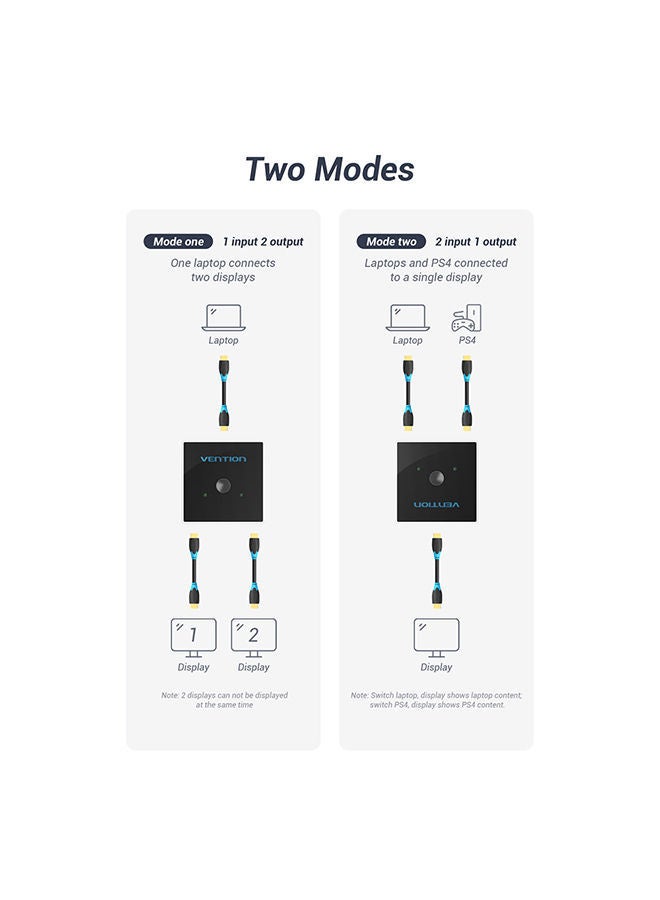 NIBEMINENT Bi-Directional Display Switch Black - Image 3