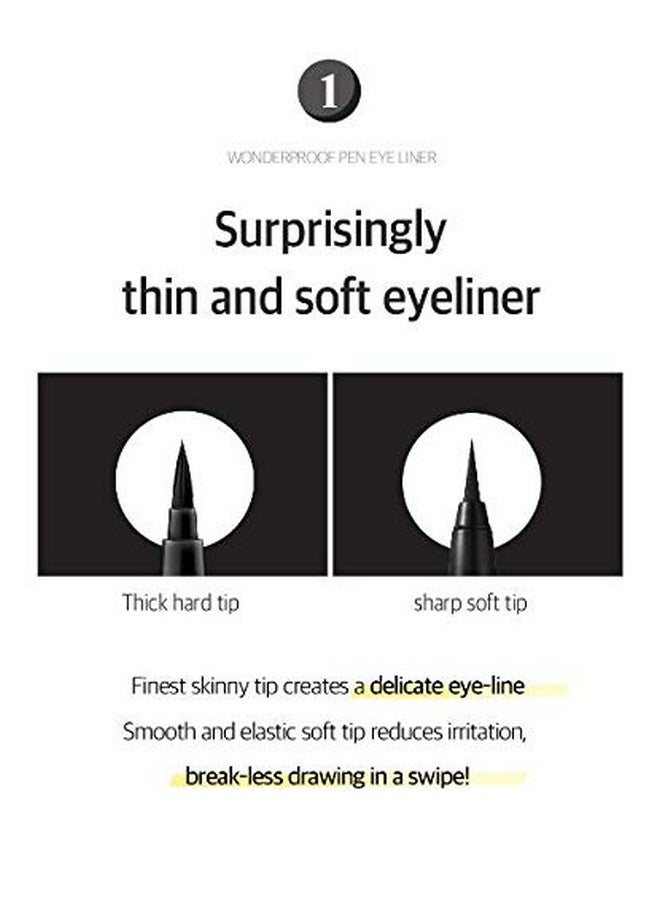 bom Wonderproof Pen Eyeliner Waterproof Liquid Eyeliner Pen Long Lasting Easy & Quick Drying - Image 4