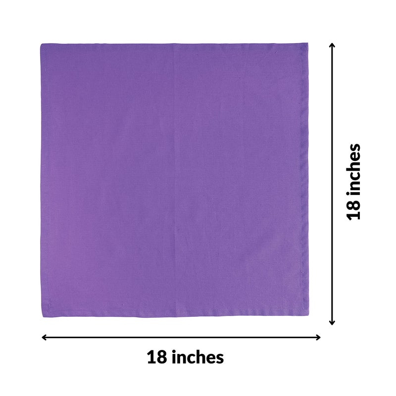 FINGERCRAFT Fingercraft Dinner Cloth Napkins in Cotton Linen Blend Fabric 12 Pack Easter Special  Premium Quality  Mitered Corners for Every Day Use Napkins are Pre Shrunk and Good Absorbency Color Purple  - Image 5