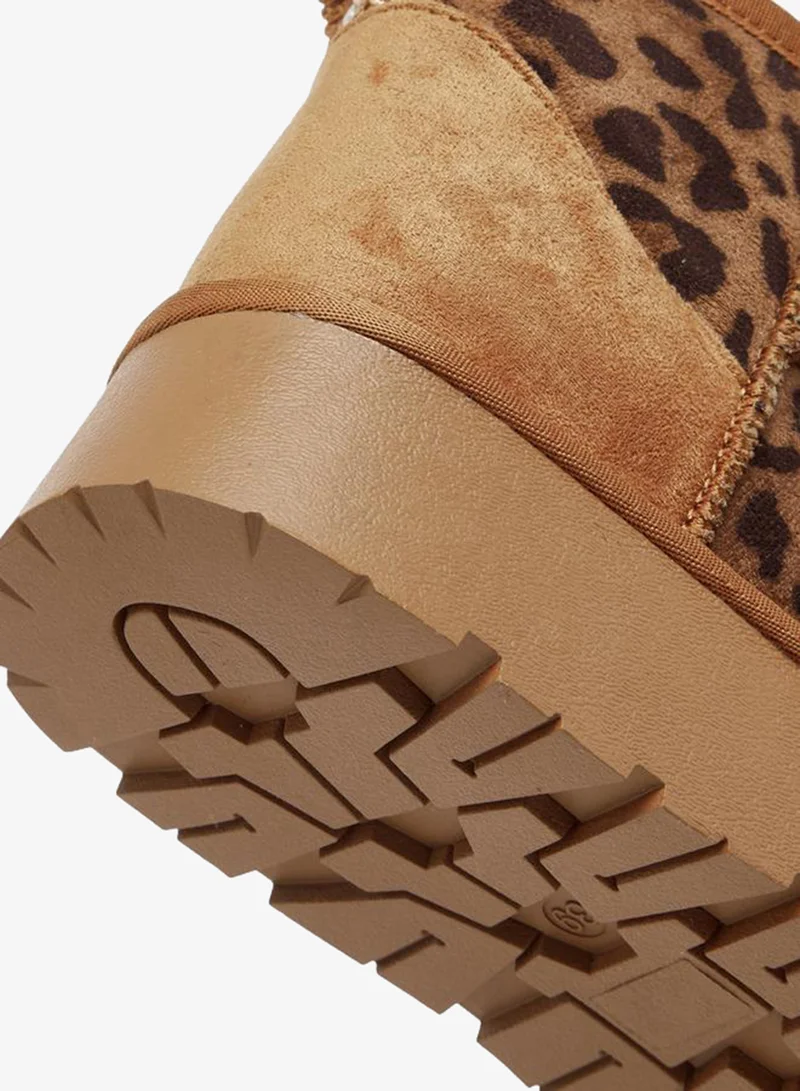 Celeste BROWN Women Animal Print Boots for Women | Best Price UAE