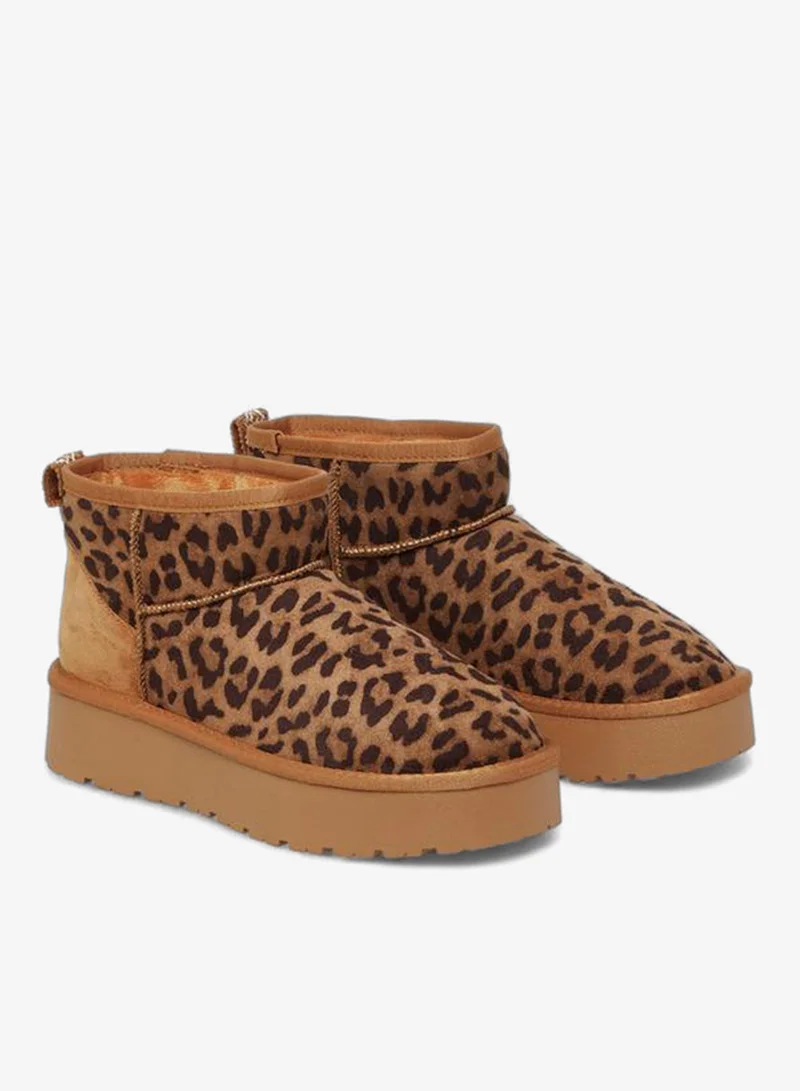 Celeste BROWN Women Animal Print Boots for Women | Best Price UAE