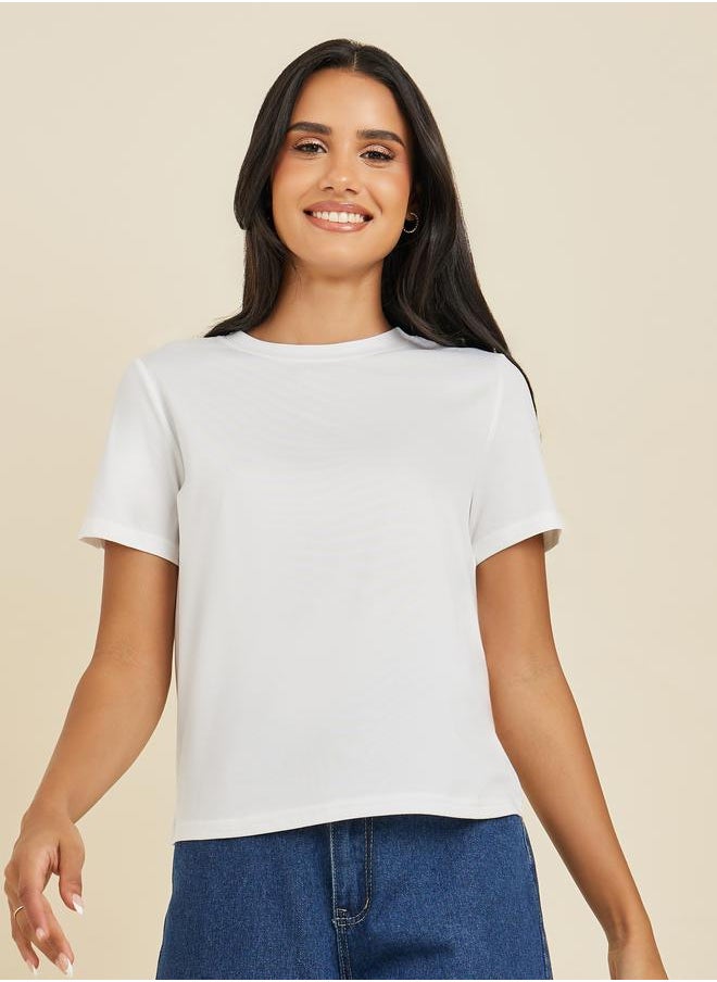 Styli - Regular Fit Basic Round Neck T-Shirt - Image 1