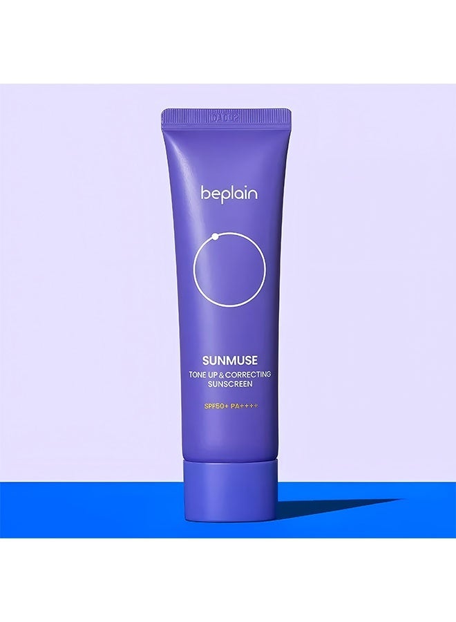 beplain Sunmuse Tone Up and Correcting Sunscreen 50ml, SPF50+ PA++++ - Image 2