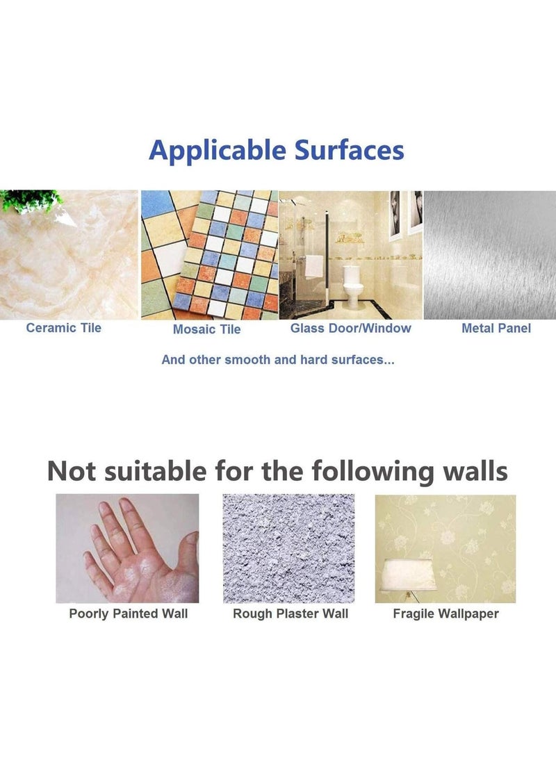 Wall hook adhesive set, sticks to bathroom, room, door and kitchen, heavy duty for hanging towels, robes, jackets, keys and calendars (transparent wall hooks - 20 pieces) - Image 3