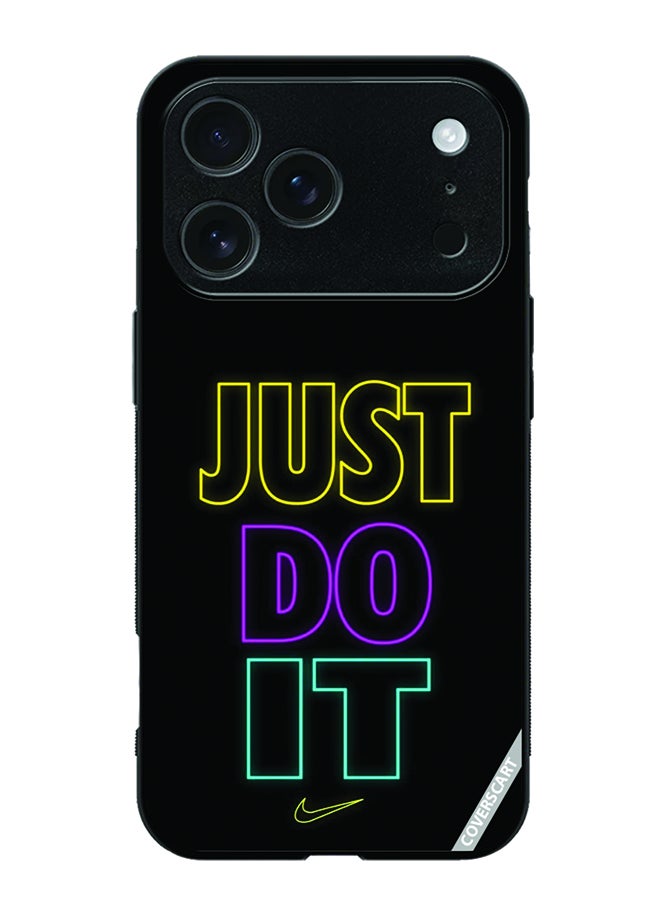 COVERSCART Protective Case Cover For Apple iPhone 17 Pro Max Just Do It Design Black