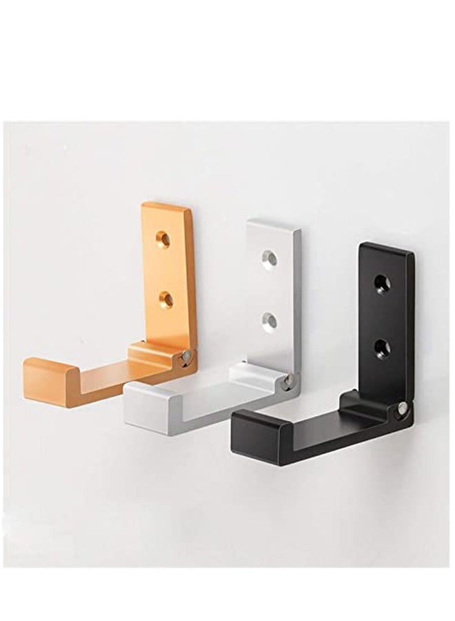 5 Pcs Folding Coat Hooks, Wall Hooks for Hanging Coat Towel Hooks Hardware Heavy Duty Aluminum Alloy Headphone Holder Hooks No Rust Wall Mounted Bags, Fitness Equipment