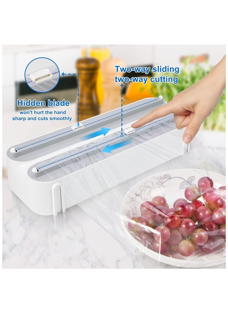 Generic - 3 in 1 Wrap Organizer Aluminum Foil Dispenser,magnetic paper towel holder for fridge,foil and plastic wrap organizer,magnetic paper towel holder - Image 1