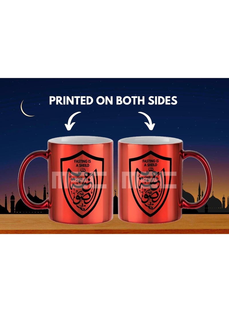 MEC A Fasting Is Sheild Printed Coffee Mug 11Oz - Image 4