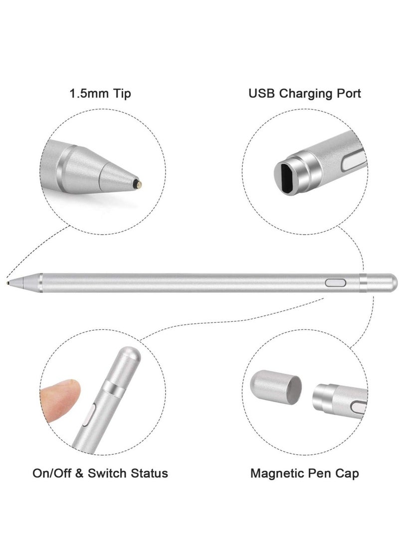 Generic - Active Stylus Pens for Touch Screen Rechargeable Digital Stylish Pen Pencil Universal for iPhone/iPad Pro/Mini/Air/Android and Most Capacitive Touch Screens - Image 1
