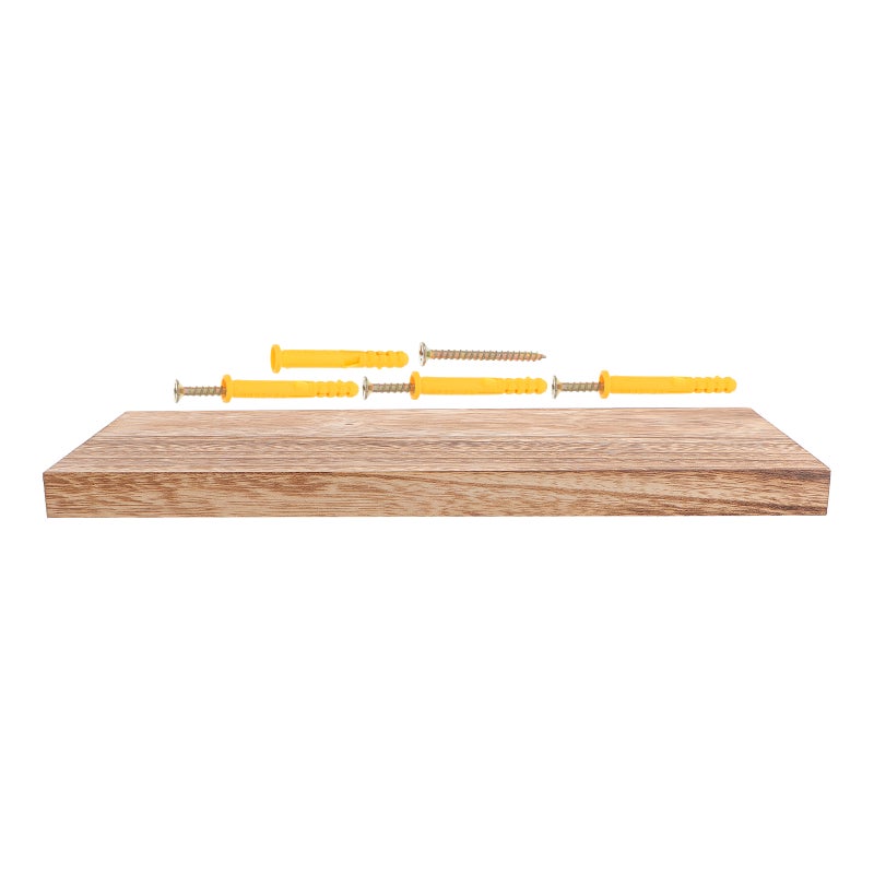 2pcs Hanging Shelf Floating Wood Shelf Rustic Wall Decor Multi-Functional Wall Organizer for Bathroom Living Room Kitchen and Office - Image 3