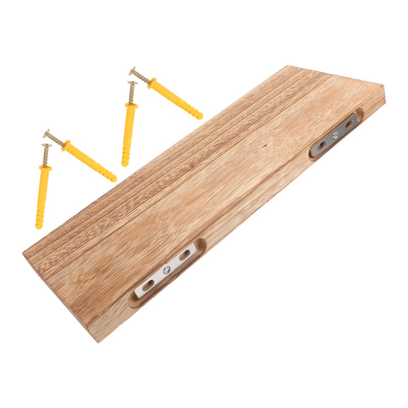 2pcs Hanging Shelf Floating Wood Shelf Rustic Wall Decor Multi-Functional Wall Organizer for Bathroom Living Room Kitchen and Office - Image 5