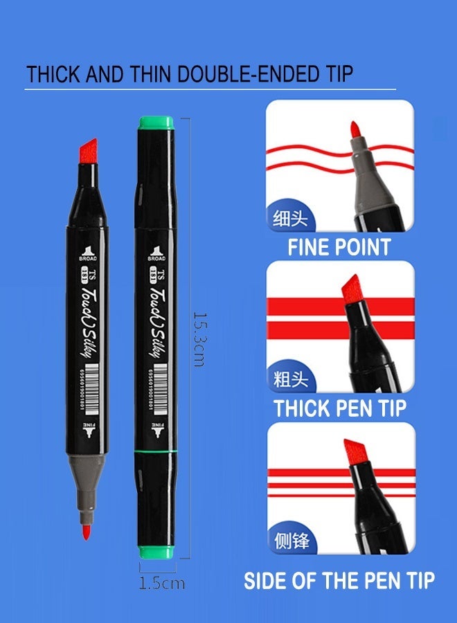 Touch 48 Colors Dual tip art markers｜For  Coloring,Sketching,Drawing - Image 4