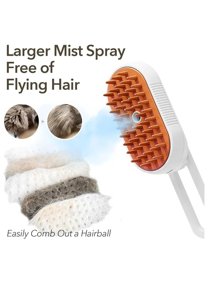 New 3-in-1 Cat Steam Brush with Enhanced Deshedding, Massage & Care, Long Comb Brush for Shedding, Cloud Care Water Brush for Long & Short Hair indoor Cats, Dogs and Rabbits - Image 2