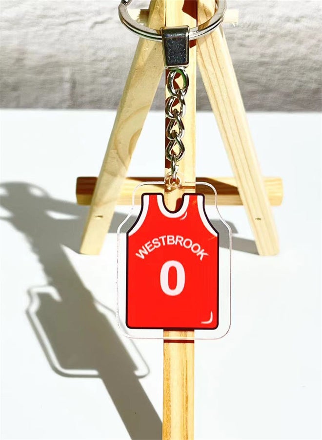 Commemorative Jersey Basketball Star Keychain Men And Women Schoolbag Car Pendant Accessories