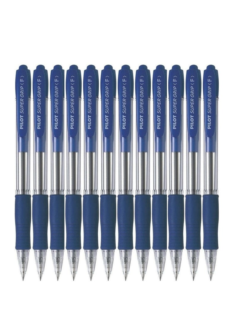 PILOT قلم حبر جاف قابل للسحب 12 قطعة بنقطة دقيقة حبر أزرق - Image 2