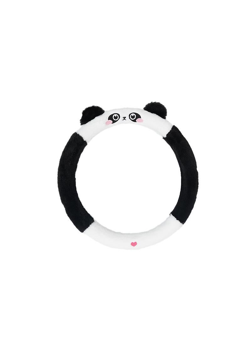 Car steering wheel cover cartoon panda anti freeze anti slip steering wheel handle cover 38cm - Image 2