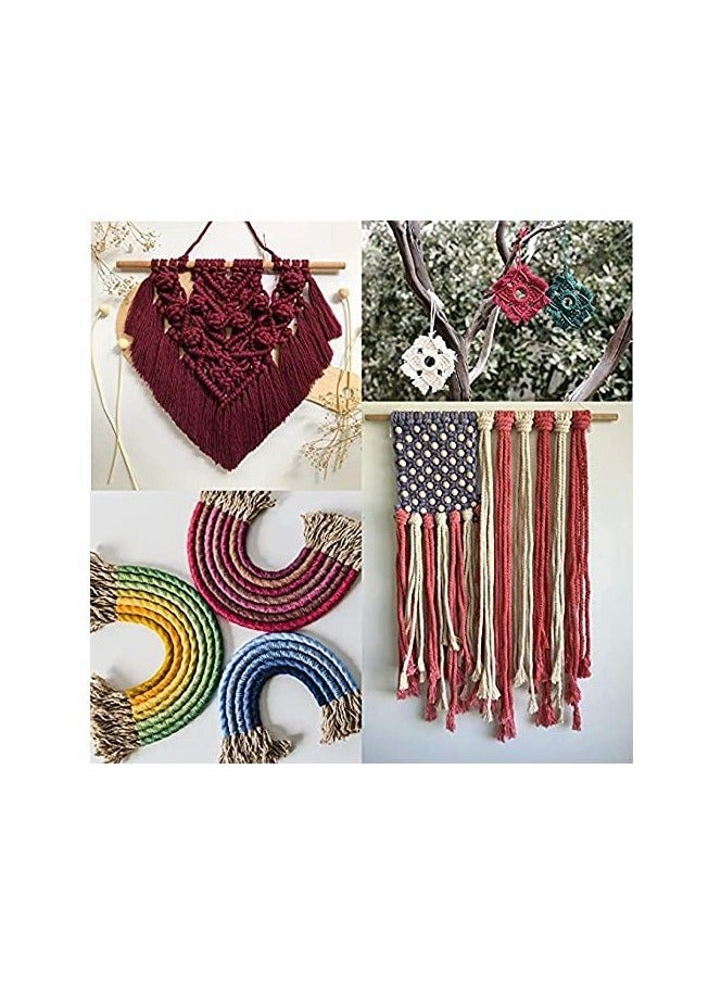 KASTWAVE Macrame Cord, Cotton Rope 3mm x 220 yd (About 200m) 4 Strand Twisted(  Red) - Image 5