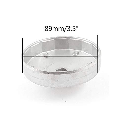 LDEXIN 15 Flutes 89mm/3.5" Inner Dia Oil Filter Cap Wrench,Aluminum Alloy (Model 907) - Image 3