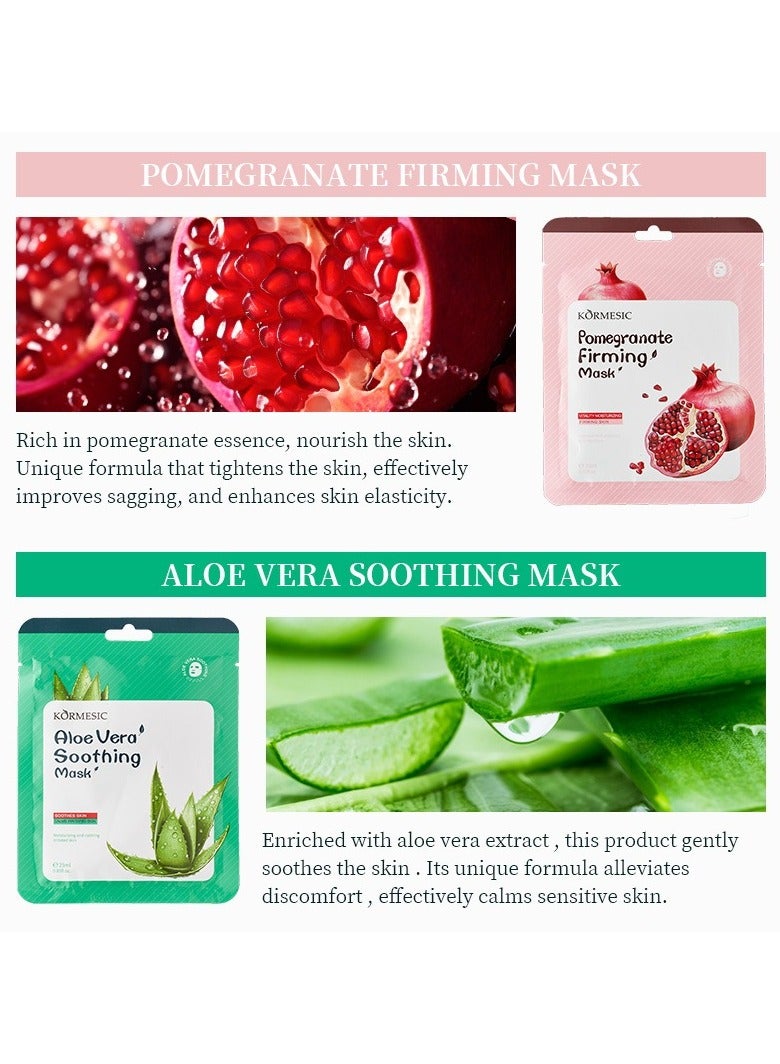 Kormesic 5pcs قناع الوجه الرمان 25ml - Image 2