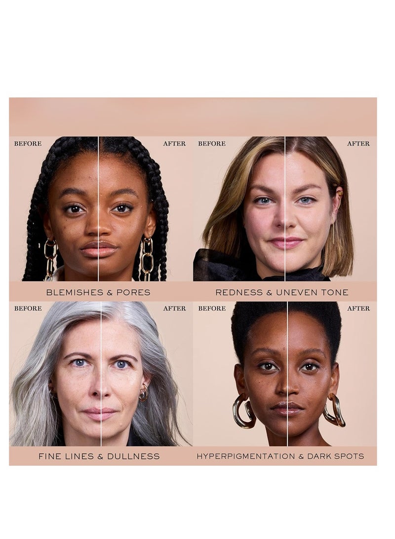 PHANSTA Lasting Poreless Liquid Foundation, Medium to Full Coverage with Matte Finish, Covers Blemishes & Under-Eye Circles for All Skin Types, 4 in 1 Longwearing & Waterproof Liquid Foundation with SPF 50+ - Image 3