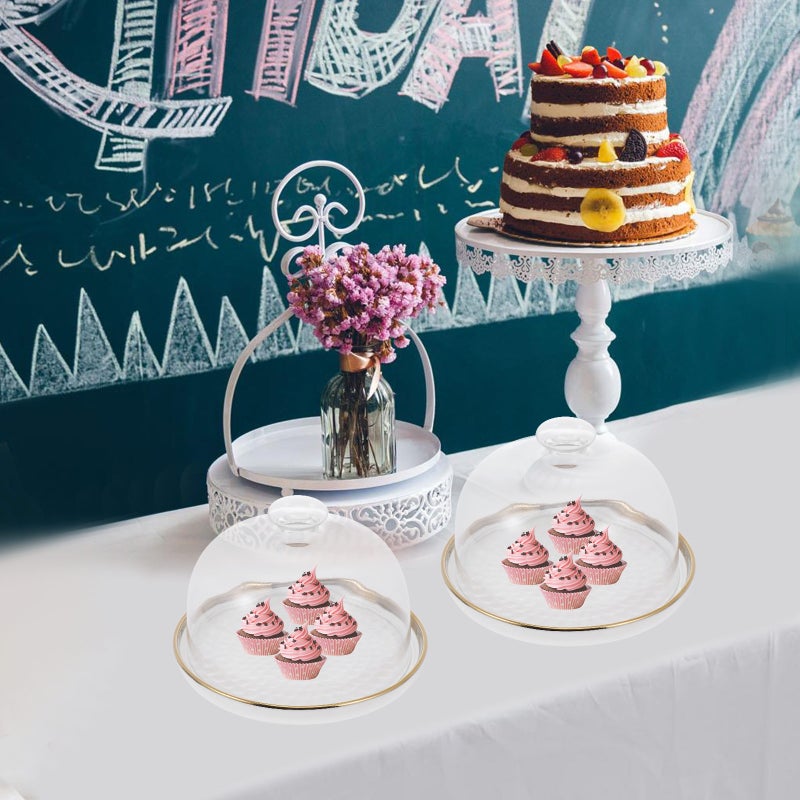 1 Set Cake Plate Dish Cake Organizer Dessert Plate Dish Party Cake Holding Plate - Image 5