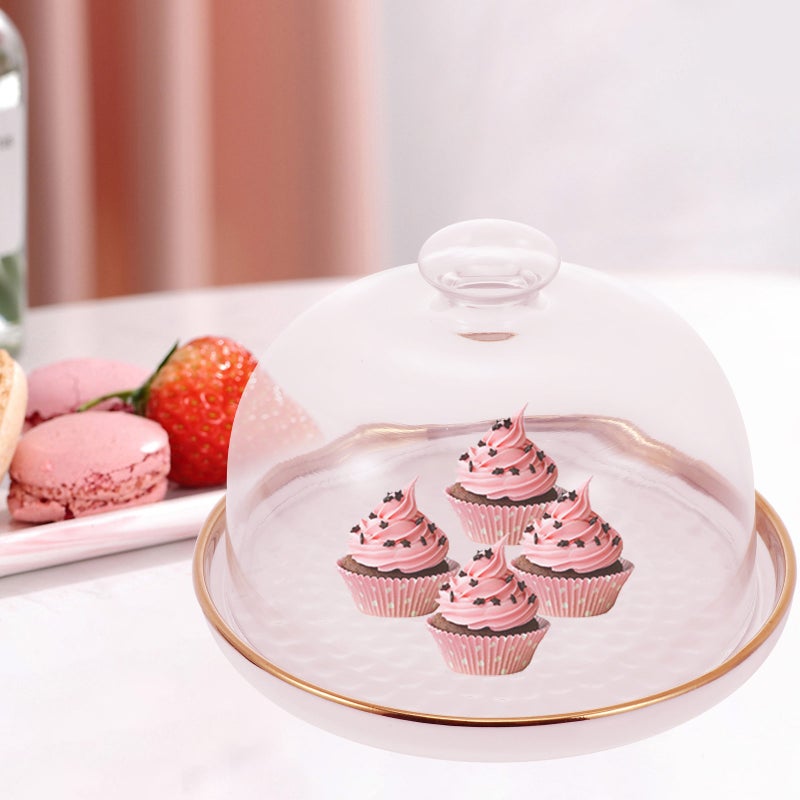 1 Set Cake Plate Dish Cake Organizer Dessert Plate Dish Party Cake Holding Plate - Image 2