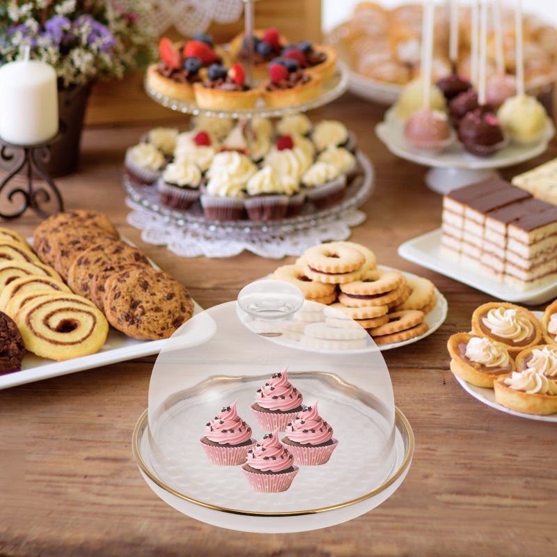 1 Set Cake Plate Dish Cake Organizer Dessert Plate Dish Party Cake Holding Plate - Image 4