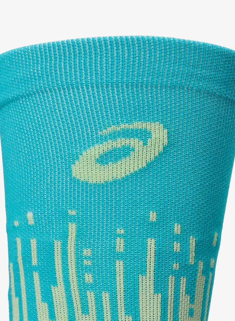 Asics ILLUMINATE YELLOW/ENERGY AQUA Performance Crew Run Socks  | Best Price UAE