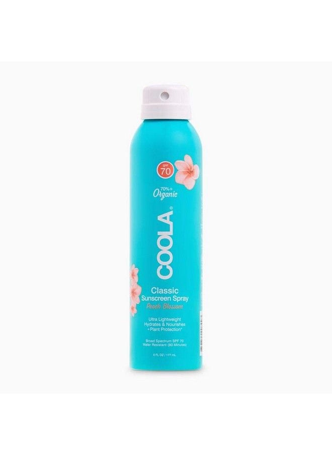 COOLA - Organic Sunscreen Spf 70 Sunblock Spray Dermatologist Tested Skin Care For Daily Protection Vegan And Gluten Free Peach Blossom 6 Fl Oz - Image 1