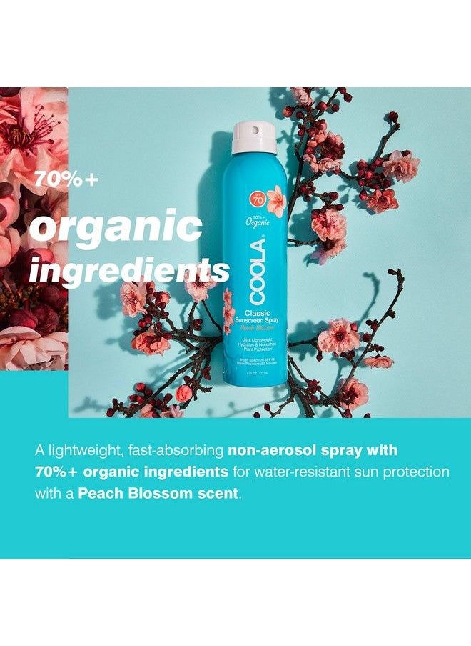 COOLA - Organic Sunscreen Spf 70 Sunblock Spray Dermatologist Tested Skin Care For Daily Protection Vegan And Gluten Free Peach Blossom 6 Fl Oz - Image 1
