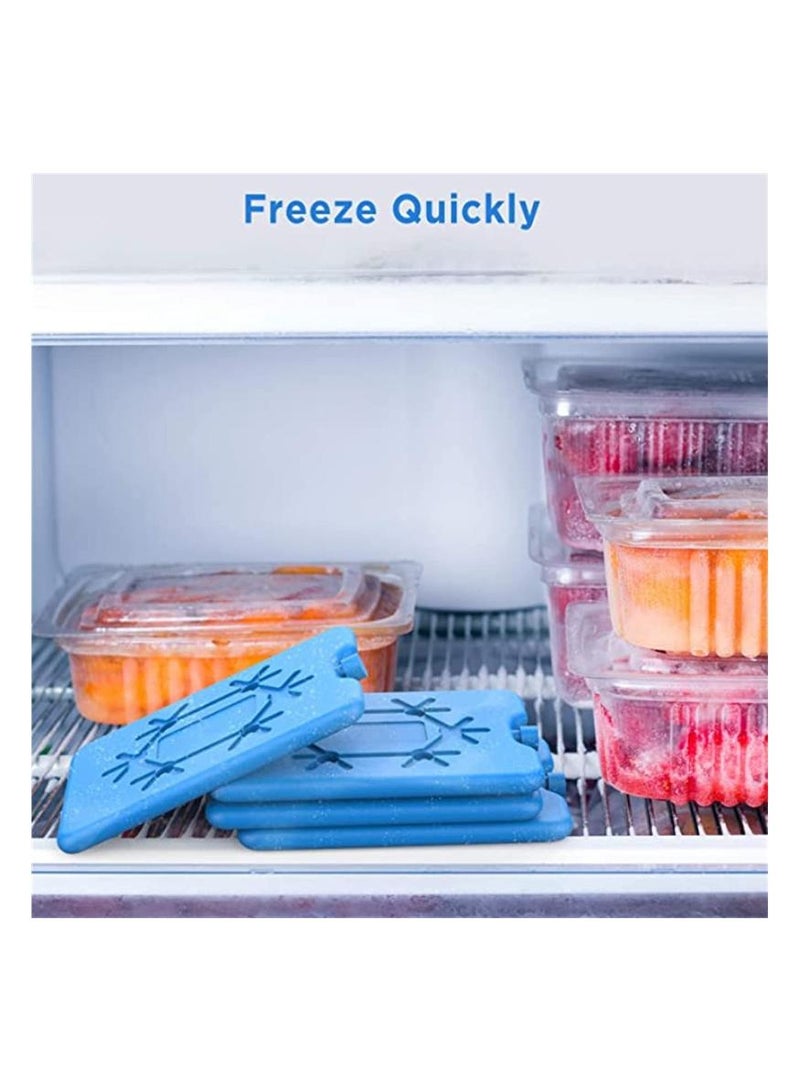 Al Kanzi 6 Pcs Ice Packs for Lunch Box, Reusable Ultra Thin Freezer Packs, Long Lasting for Coolers, Cooler Bag for Work, School, Picnic. Keep Food Fresh, Lightweight Design for Easy Carrying (Blue)  - Image 5
