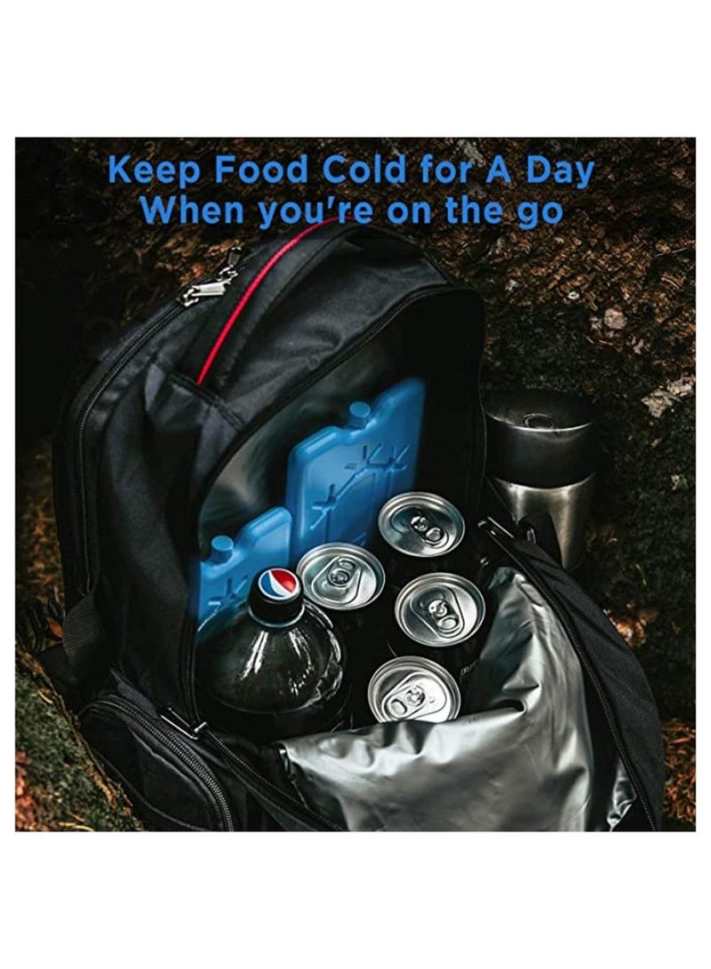 Al Kanzi 6 Pcs Ice Packs for Lunch Box, Reusable Ultra Thin Freezer Packs, Long Lasting for Coolers, Cooler Bag for Work, School, Picnic. Keep Food Fresh, Lightweight Design for Easy Carrying (Blue)  - Image 4