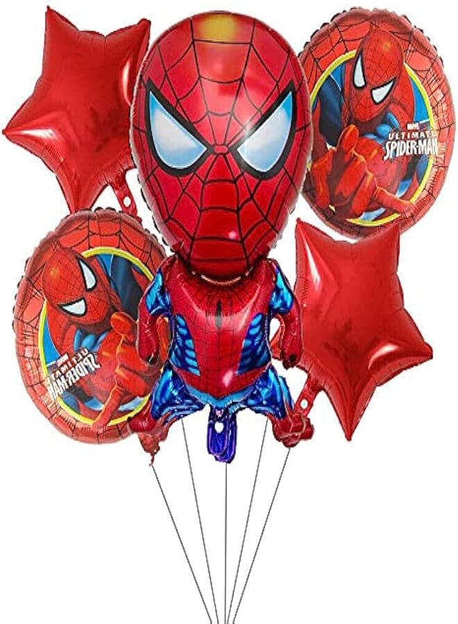 Secret 5pcs/set Spider-Man Aluminum Foil Balloons Happy Birthday Party Decor Kids Toys Balloon