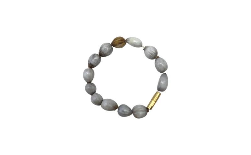 Vrindavanstore.in Laddu Gopal Vaijyanti Mala with Golden Lock – Divine Tulsi-Like Beads Mala for Thakur Ji/Bal Gopal | Sacred Accessory for Daily Pooja, Janmashtami & Devotional Gifting (Pack of 1) - Image 1