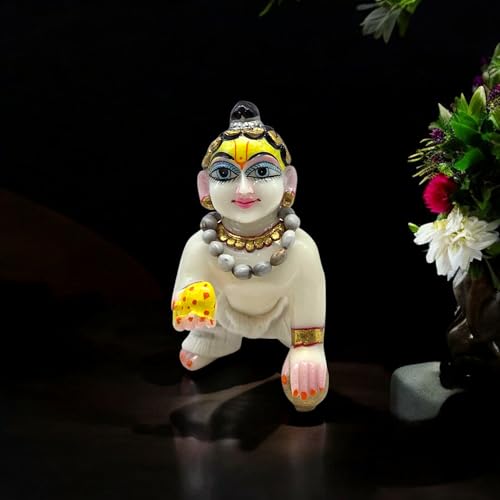 Vrindavanstore.in Laddu Gopal Vaijyanti Mala with Golden Lock – Divine Tulsi-Like Beads Mala for Thakur Ji/Bal Gopal | Sacred Accessory for Daily Pooja, Janmashtami & Devotional Gifting (Pack of 1) - Image 5