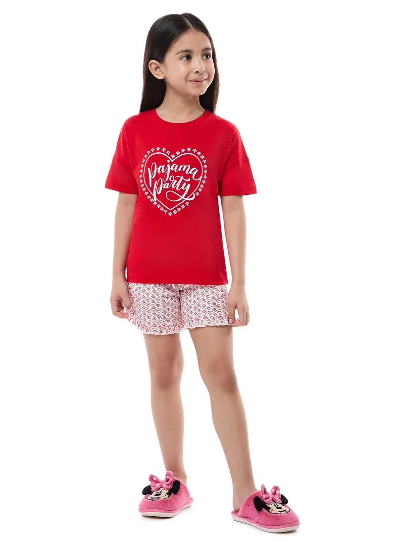 victor and jane Victor and Jane Girls' PJ Set – Soft Shorts and Top Sleepwear Set