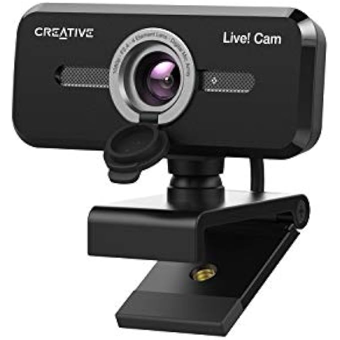 rayihni LIVE! CAM SYNC 1080P V2 FULL HD WIDE ANGLE USB WEBCAM WITH AUTO MUTE AND NOISE REDUCTION FOR VIDEO CALLING, UPGRADED BUILT-IN DUAL MICROPHONE, FOR ZOOM, SKYPE - Image 1