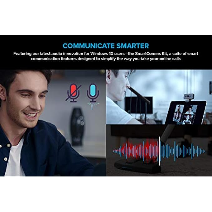 rayihni LIVE! CAM SYNC 1080P V2 FULL HD WIDE ANGLE USB WEBCAM WITH AUTO MUTE AND NOISE REDUCTION FOR VIDEO CALLING, UPGRADED BUILT-IN DUAL MICROPHONE, FOR ZOOM, SKYPE - Image 2