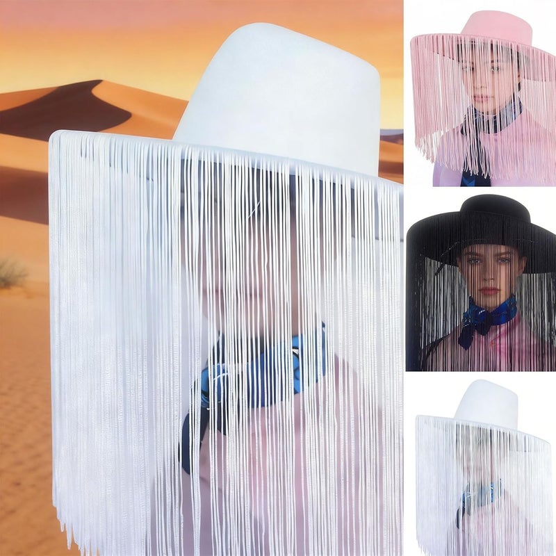 قبعة حفلة أنيقة هدب زخرفي مريحة تناسب الطراز الغربي قبعة حفلة أنيقة هدب زخرفي مريحة - Image 2