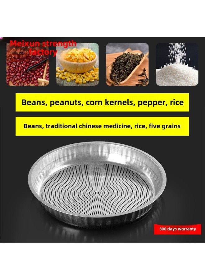 Sieve Stainless Steel Screen Dustpan Drying Screen Rice Sieve Sand Gardening Sieve Soil Sieve Grain Grain Filter-Specifications:Stainless Steel 53cm Disc Height 7cm - Non-porous - Image 5