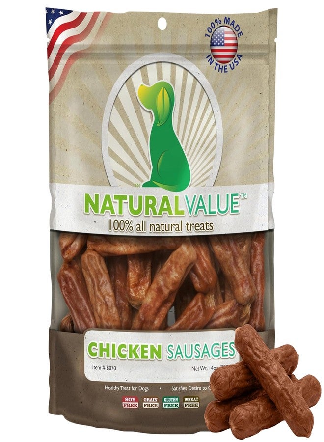 Loving Pets Natural Value Chicken Sausages - Soft Jerky Dog Treats for Large & Small Breeds - Healthy Gluten, Wheat, Soy & Grain Free Pet Treats for Dogs - Image 1