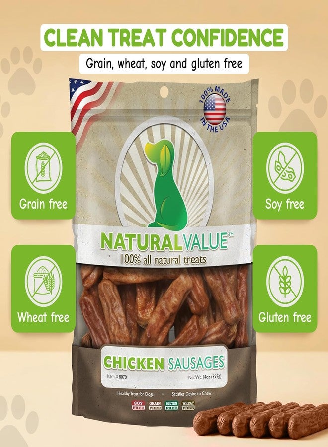 Loving Pets Natural Value Chicken Sausages - Soft Jerky Dog Treats for Large & Small Breeds - Healthy Gluten, Wheat, Soy & Grain Free Pet Treats for Dogs - Image 3