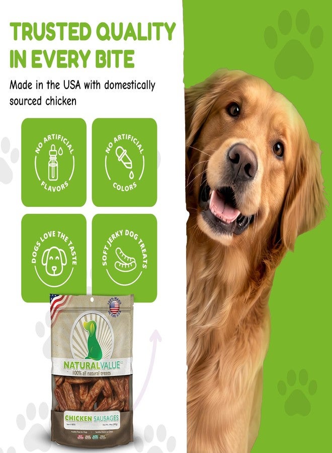 Loving Pets Natural Value Chicken Sausages - Soft Jerky Dog Treats for Large & Small Breeds - Healthy Gluten, Wheat, Soy & Grain Free Pet Treats for Dogs - Image 2
